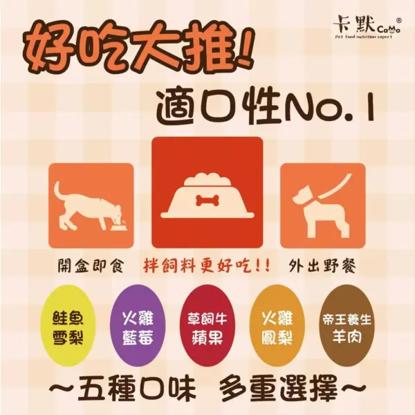 【CaMo卡默】草飼牛+蘋果 犬餐盒